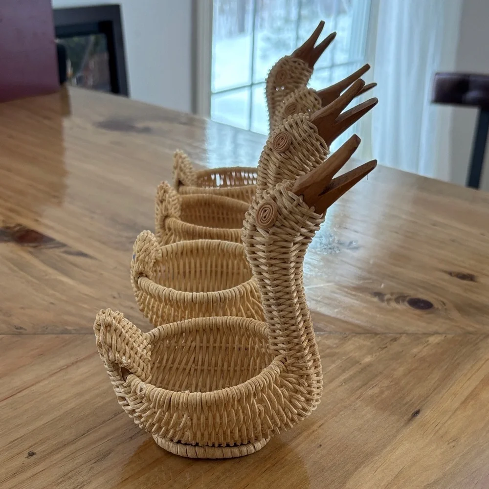 Woven Duck Basket Set - Natural Brown - Picture 3 of 12